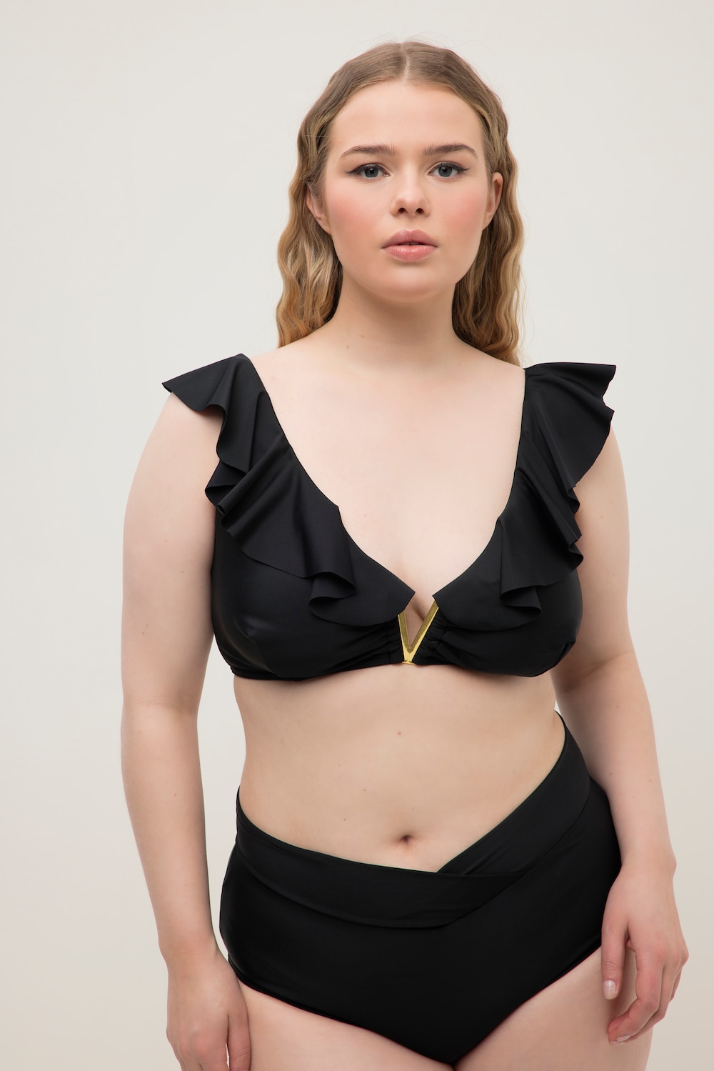 Grote Maten bikini top, Dames, zwart, Maat: 50, Polyester/Synthetische vezels/Elastaan, Studio Untol
