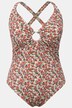 Badeanzug, Softcups, Flower Print, Zierring