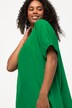 Kleid, Leinenmix, Oversized, V-Ausschnitt, Halbarm