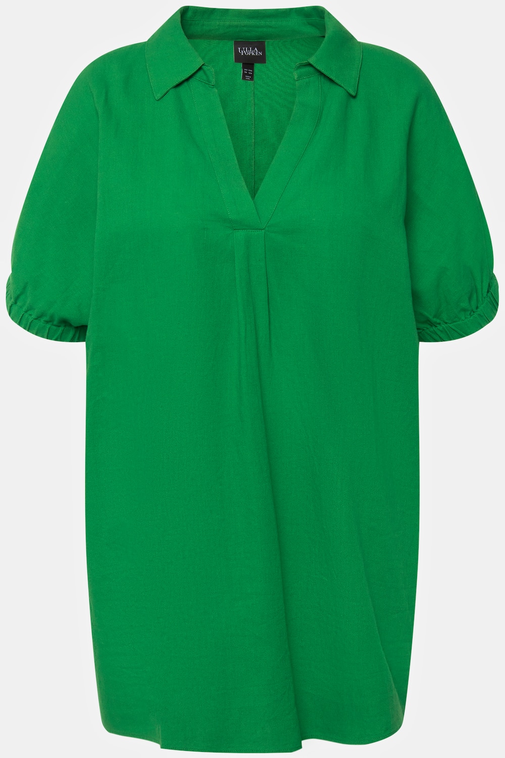 Grote Maten blouse, Dames, groen, Maat: 58/60, Linnen/Viscose, Ulla Popken