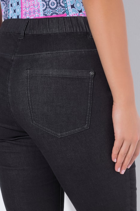 7/8-Hose Sienna, Fransensaum, schmales Bein