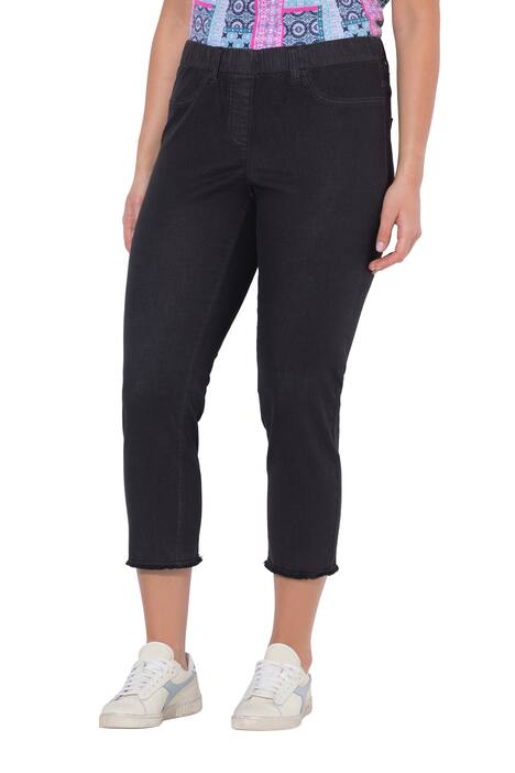 7/8 bengalínové kalhoty Sienna, roztřepený lem, úzké nohavice