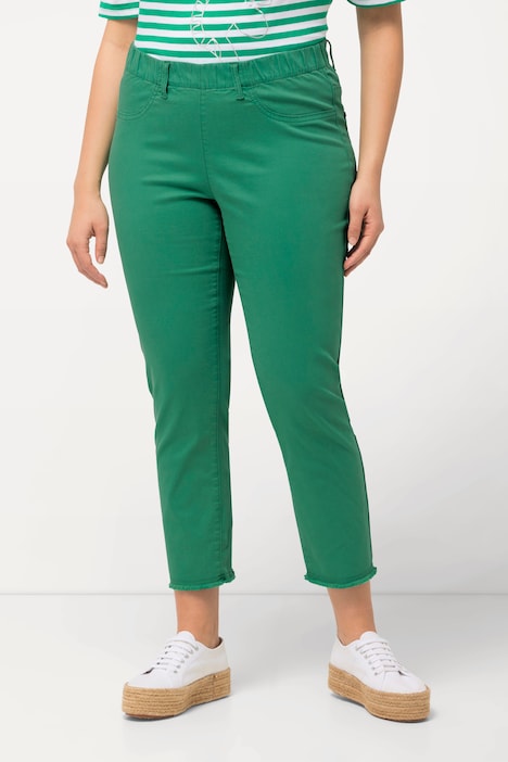 Pantalon 7/8 Sienna. Jambe étroite et ourlet frangé