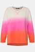 Dip Dye Gradient Sweatshirt with Contrast Stitching