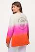 Dip Dye Gradient Sweatshirt with Contrast Stitching