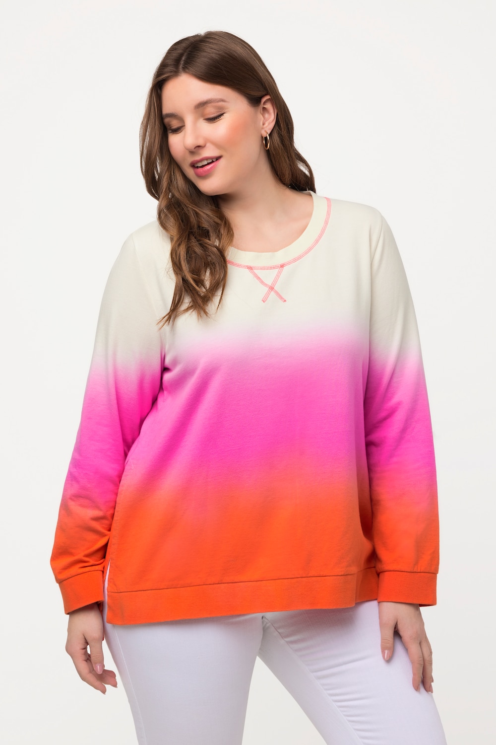 Grote Maten sweatshirt, Dames, roze, Maat: 62/64, Katoen, Ulla Popken