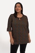 Longshirt, A-Line, Punkte, Rundhals mit Keyhole, 3/4-Arm