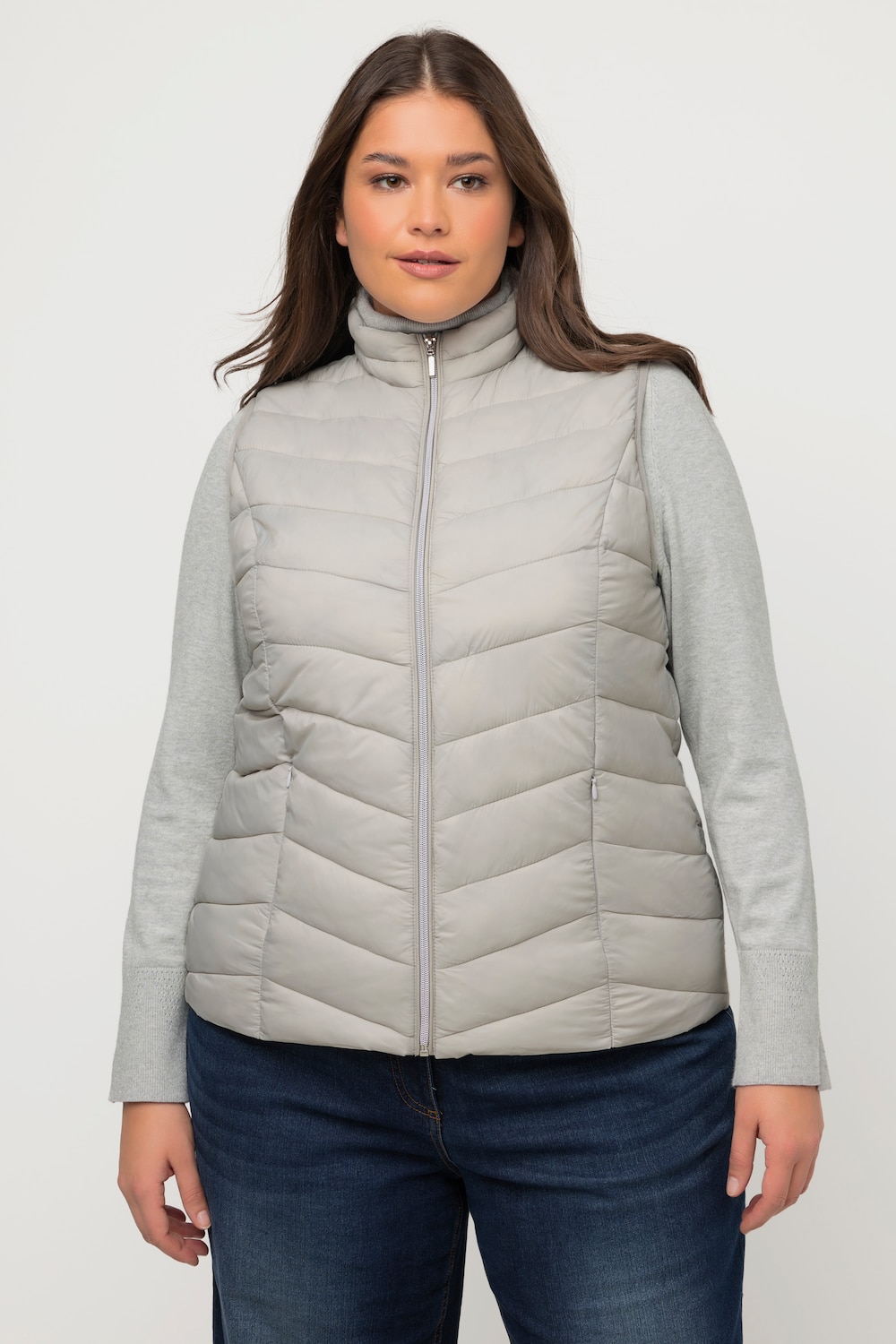 Große Größen HYPRAR Steppweste, Damen, grau, Größe: 42/44, Ulla Popken