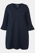 V-Neck Tulip Sleeve Knit A-line Pocket Tunic