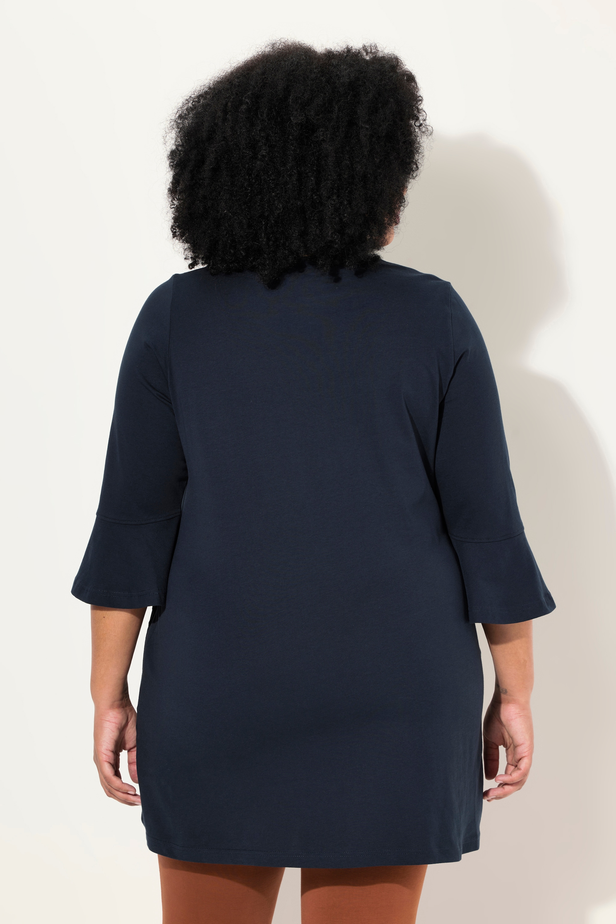 Ulla Popken Damen große Größen T Shirt A Linie Taschen V Ausschnitt