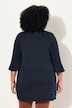 V-Neck Tulip Sleeve Knit A-line Pocket Tunic