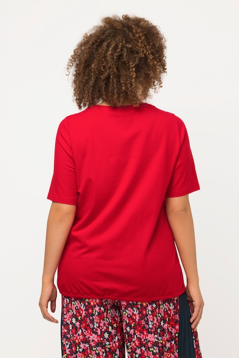 Short Sleeve Tie-Hem V-Neck T-Shirt | T-Shirts | Knit Tops & Tees