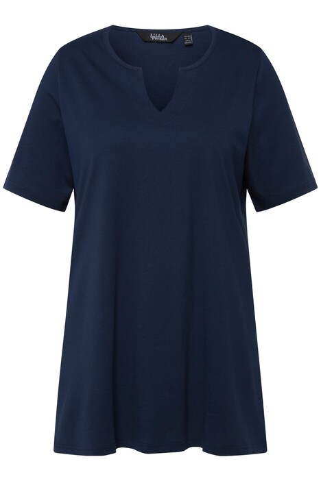 Dlouhé tričko, Classic, tunikový výstřih, krátké rukávy