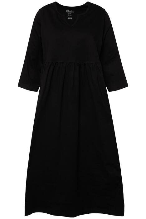 Šaty, empírový šev, kapsy, tunikový výstřih, 3/4 rukávy