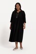 Notch Neck Empire Knit Pocket A-line Swing Dress