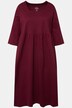 Sukienka dżersejowa, krój trapezowy, szew empire, kieszenie, dekolt w karo, rękaw 3/4