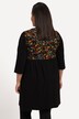 Longshirt, A-Line, Empirenaht, Rundhals mit Keyhole, 3/4-Arm