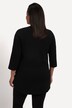 Notch Neck Basic 3/4 Sleeve Cotton Knit Tunic