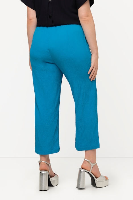 Textured Straight Leg Cropped Mary Fit Pants | Comfort Pants | Pants