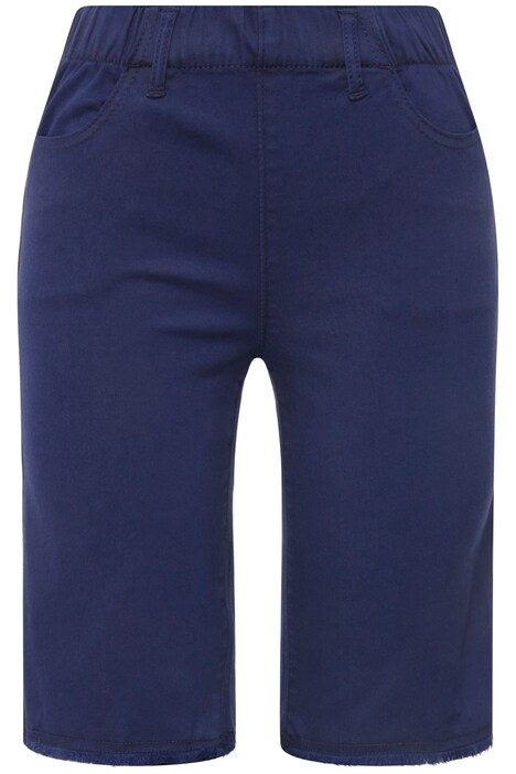 Bermuda Shorts Fringe Hem Elastic Waistband Recycled Materials