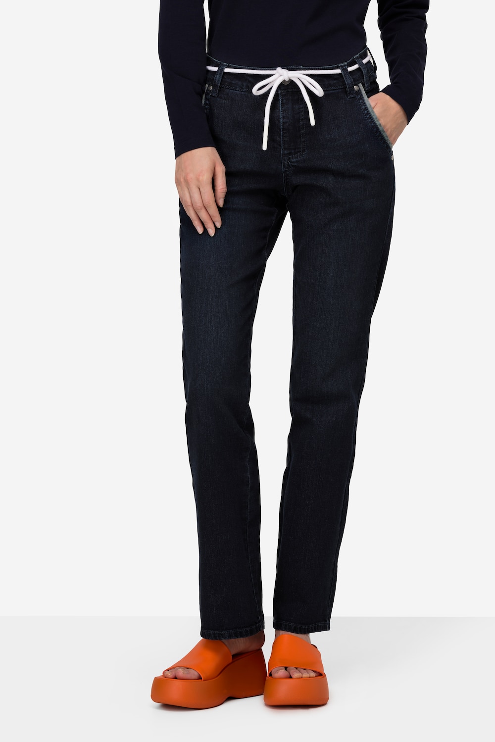 Große Größen Bootcut-Jeans Tina, Damen, blau, Größe: 48, Baumwolle, LAURASON