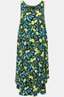 Midikleid, Zitronen, Rundhals, ärmellos