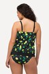 Lemon Print Elastic Hem Tankini Set