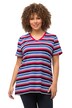 Tričko, proužky, Classic, výstřih do V, krátké rukávy