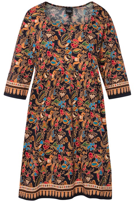 Dlouhé tričko, empírový šev, hranatý výstřih, 3/4 rukávy