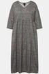 Sukienka dżersejowa, krój trapezowy, szew empire, kieszenie, dekolt V, rękaw 3/4