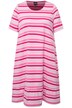 Midi šaty, proužky, A střih, kapsy, kulatý výstřih, krátké rukávy