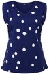 Tričko, puntíky, ramenní vycpávky, výstřih do V, krátké rukávy