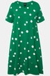 Midi-jurk, stippen, A-lijn, zakken, ronde hals, halve mouwen