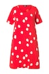 Midi šaty, puntíky, A střih, kapsy, kulatý výstřih, krátké rukávy