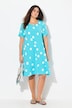 Midikleid, Punkte, A-Linie, Taschen, Rundhals, Halbarm
