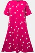 Midikleid, Punkte, A-Linie, Taschen, Rundhals, Halbarm