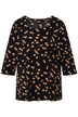 Tričko, potisk, hranatý výstřih, 3/4 rukávy