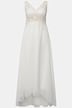 Sheer Lace Bodice Wedding Dress with Train