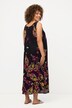 Sukienka midi, wzór paisley, krój trapezowy, okrągły dekolt, bez rękawów