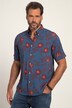Hemd, Halbarm, floraler Print, Buttondown-Kragen, Cuba-Fit