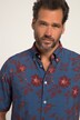 Hemd, Halbarm, floraler Print, Buttondown-Kragen, Cuba-Fit