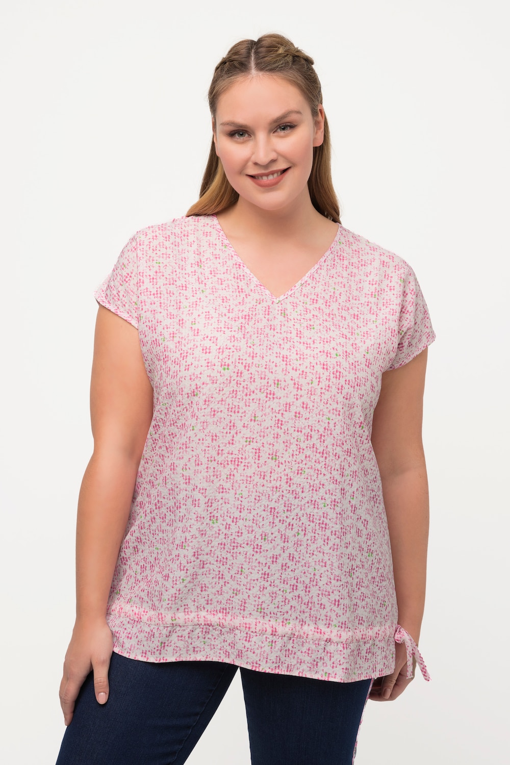 Große Größen Blusentop, Damen, rosa, Größe: 46/48, Viskose/Polyester, Ulla Popken
