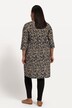 Longshirt, A-Linie, allover Print, Empirenaht, V-Ausschnitt, 3/4-Arm