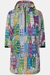Kinder-Funktions-Regencape, Unisex, Häuser-Print, Kapuze