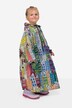 Kinder-Funktions-Regencape, Unisex, Häuser-Print, Kapuze