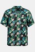 Viscose overhemd, halflange mouwen, Cuba-kraag, boxy fit, bloemenprint