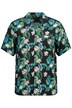 Košile, viskóza, krátké rukávy, Cuba límeček, hranatý střih, květovaný potisk
