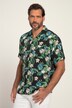 Viscose overhemd, halflange mouwen, Cuba-kraag, boxy fit, bloemenprint