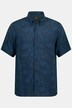 Viscose shirt, short sleeve, button-down collar, boxy fit, floral print