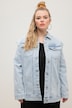 Jeansjacke, oversized, Schulter Betonung, Hemdkragen, Langarm
